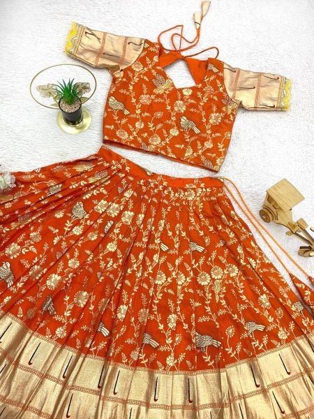 Banarasi Dola Silk Bridal Lehenga Set Traditional Readymade Outfit Best Price Collection Girls Wear