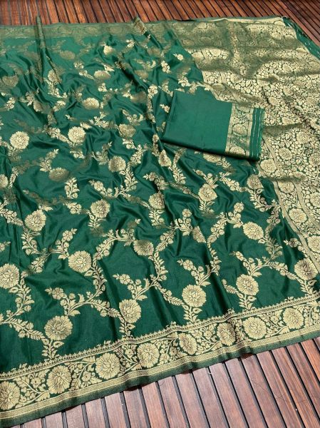 Banarasi khadi Georgette Jaqurad Weaving Saree  Banarasi Saree Wholesale