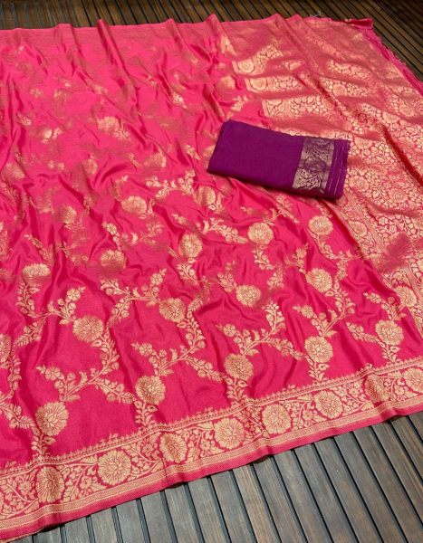 Banarasi khadi Georgette Jaqurad Weaving Saree  Banarasi Saree Wholesale