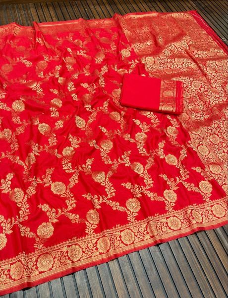 Banarasi khadi Georgette Jaqurad Weaving Saree  Banarasi Saree Wholesale