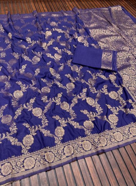 Banarasi khadi Georgette Jaqurad Weaving Saree  Banarasi Saree Wholesale