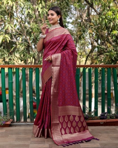 Bandhej Patola Silk Sarees  Bandhej Sarees Wholesale