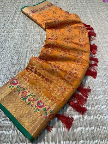 Bandhej Patola Silk Woven Saree Patola Silk Sarees Wholesale