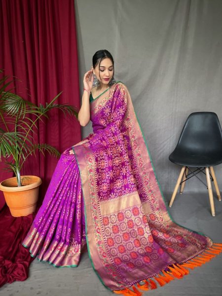 Bandhej Patola Silk Woven Saree Patola Silk Sarees Wholesale