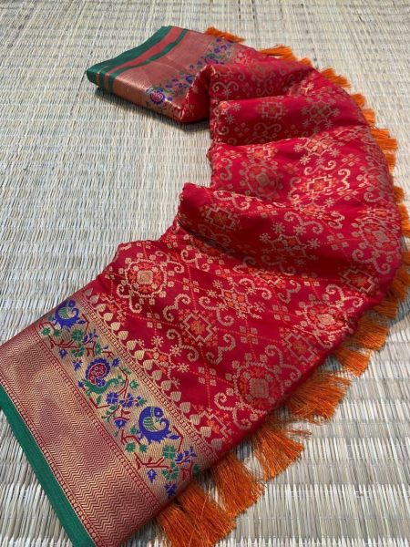 Bandhej Patola Silk Woven Saree Patola Silk Sarees Wholesale