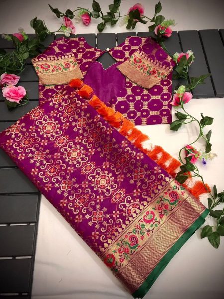 Bandhej Patola Silk Woven Saree Patola Silk Sarees Wholesale