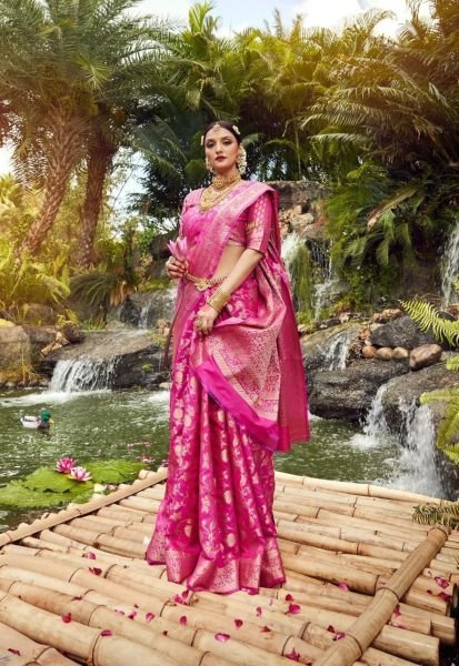 Beautiful Art Silk Jacquard Border Saree Silk Sarees Wholesale