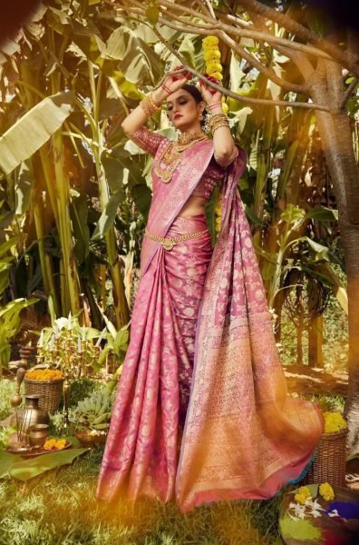 Beautiful Art Silk Jacquard Border Saree Silk Sarees Wholesale