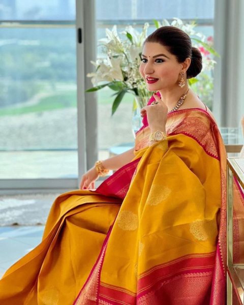  Beautiful Art Silk Jacquard Border Saree South Indian Saree 