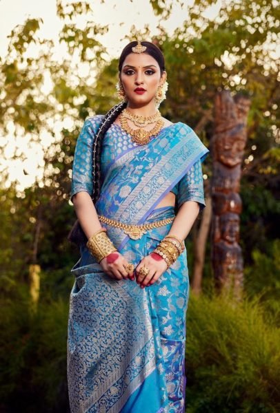 Beautiful Art Silk Jacquard Border Saree Silk Sarees Wholesale