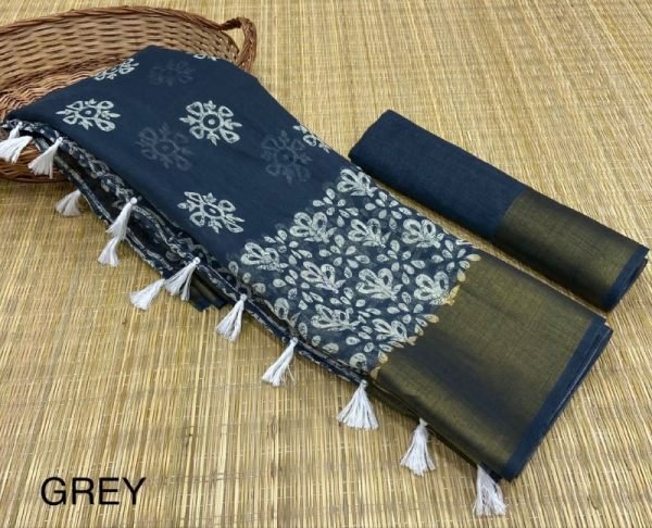 beautiful Batik Style HD Print Cotton Saree Printed Cotton Sarees Wholesale