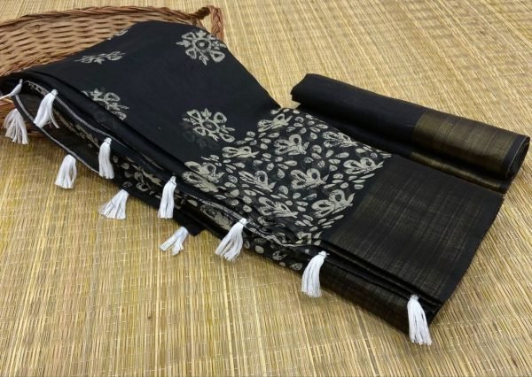 beautiful Batik Style HD Print Cotton Saree Printed Cotton Sarees Wholesale