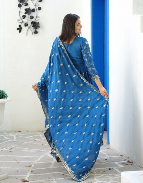 Beautiful Blue anarkali suit set for women onlne   perfact for any occaison  Ready To Wear Collection