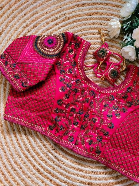Beautiful Copper Work bridal desgine mbroidery Work Blouse Blouse Collection