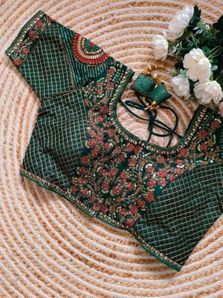 Beautiful Copper Work bridal desgine mbroidery Work Blouse Blouse Collection