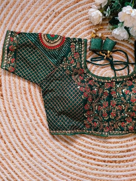 Beautiful Copper Work bridal desgine mbroidery Work Blouse Blouse Collection
