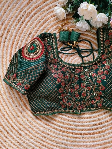 Beautiful Copper Work bridal desgine mbroidery Work Blouse Blouse Collection