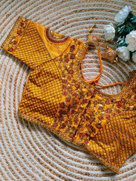 Beautiful Copper Work bridal desgine mbroidery Work Blouse Blouse Collection