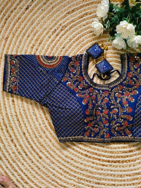 Beautiful Copper Work bridal desgine mbroidery Work Blouse Blouse Collection
