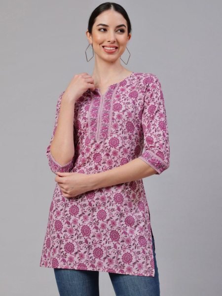 Beautiful Cotton Printed Smart Casual Tunics for Office & Casual Wear Printed Kurtis