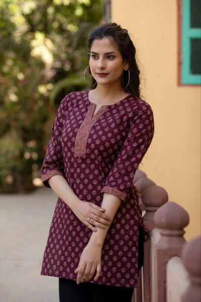 Beautiful Cotton Printed Smart Casual Tunics for Office & Casual Wear Printed Kurtis