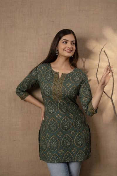 Beautiful Cotton Printed Smart Casual Tunics for Office & Casual Wear Printed Kurtis