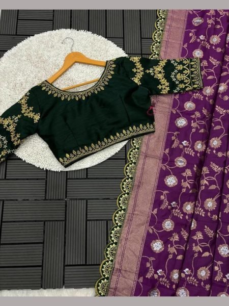 Beautiful Designer Zari Embroidery Work Saree Embroidery Sarees Wholesale
