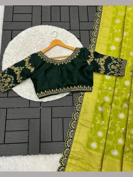 Beautiful Designer Zari Embroidery Work Saree Embroidery Sarees Wholesale