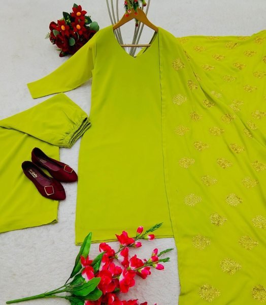 Beautiful Fox Georgette Kurti Plazzo set  3 Piece Kurti Set