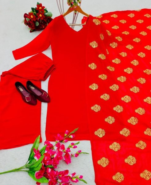 Beautiful Fox Georgette Kurti Plazzo set  3 Piece Kurti Set