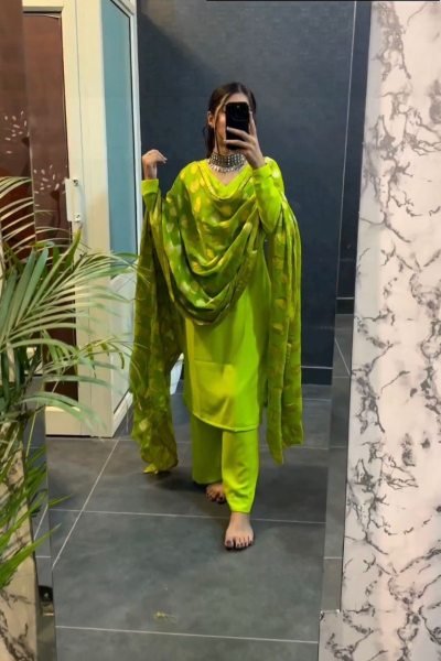 Beautiful Fox Georgette Kurti Plazzo set  3 Piece Kurti Set