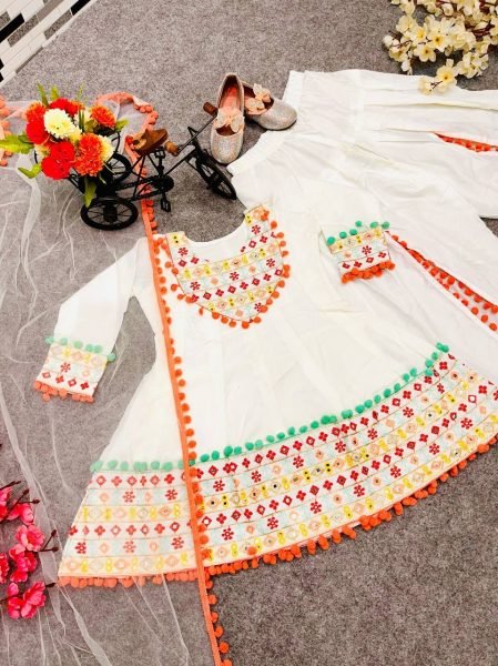 Beautiful Girls Wear Dhoti Salwar With Real Mirror Work  Girls Wear
