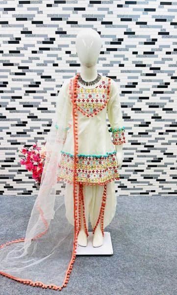 Beautiful Girls Wear Dhoti Salwar With Real Mirror Work  Girls Wear