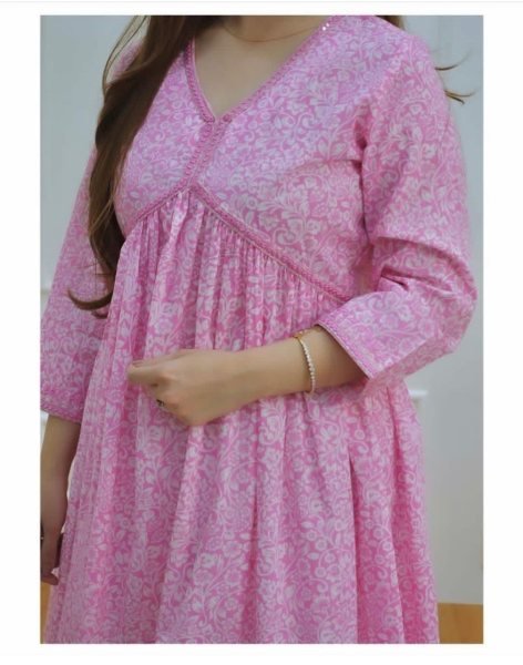 Beautiful Heavy Rayon Cotton Printed Kurti With Pant Kurti With Bottom Wholesale