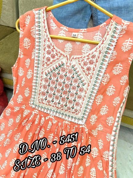 Beautiful Heavy Rayon Long Length Kurti With Full Gotta Detailing Sharara  Jaipuri Cotton Kurtis Wholesale