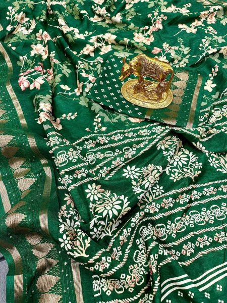 Beautiful Kollam Silk Saree With Flower Print At Wholesale Rate Silk Sarees Wholesale