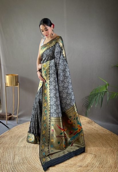 Beautiful Lucknowi Paithani Silk Saree Silk Sarees Wholesale