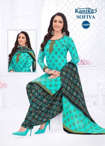 Beautiful Mix cotton Punjabi Printed Patiyala Suit Punjabi Dress Materials Wholesale