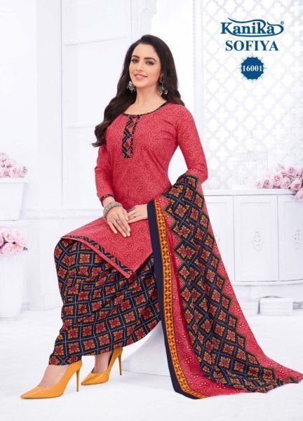 Beautiful Mix cotton Punjabi Printed Patiyala Suit Punjabi Dress Materials Wholesale