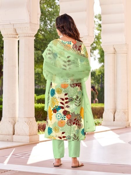 Beautiful Muslin Kurti Pant with Dupatta  3 Piece Kurti Set