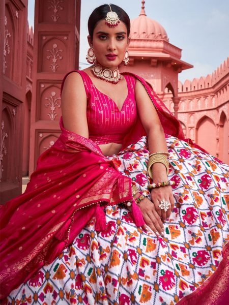 Beautiful Patola Print Silk Traditional Wear Lehenga Choli Designer Lehenga Choli