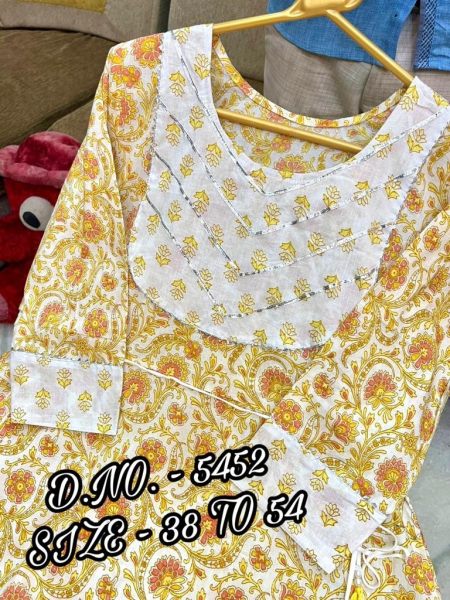 Beautiful Pure Cotton Cambric Kurti Pant With Mulmul Dupatta Jaipuri Cotton Kurtis Wholesale