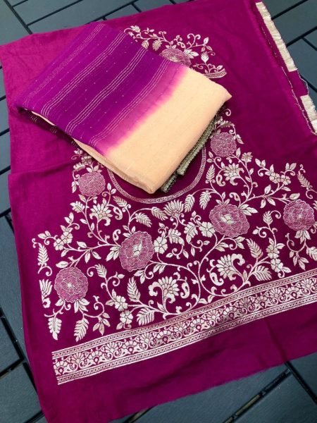 Beautiful Pure viscose Georgette with sequence weaving Saree   Georgette Sarees Wholesale