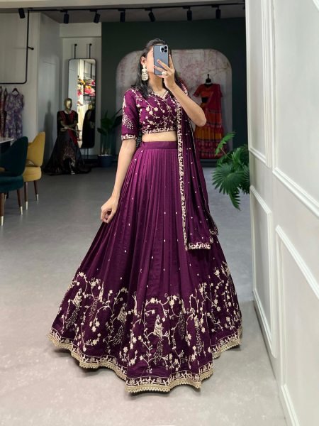 BEAUTIFUL Purple Lehenga choli for women wedding wear lehengas  Designer Lehenga Choli