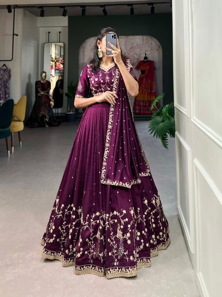 BEAUTIFUL Purple Lehenga choli for women wedding wear lehengas  Designer Lehenga Choli