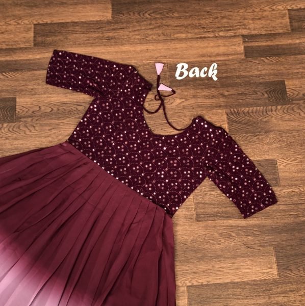 Beautiful  Shaded Long gown with Sequins embroidery  Anarkali Kurtis 