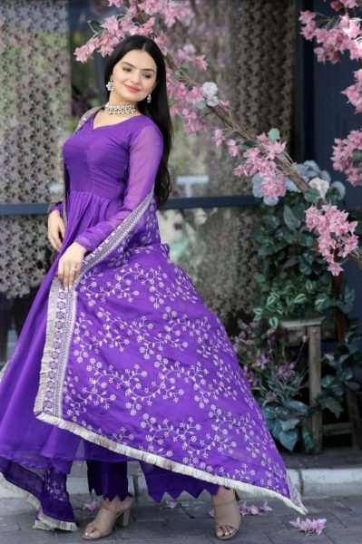 Beautiful Tabby Silk Kurti Plazzo With Sequence Embroidery Dupatta 3 Piece Kurti Set