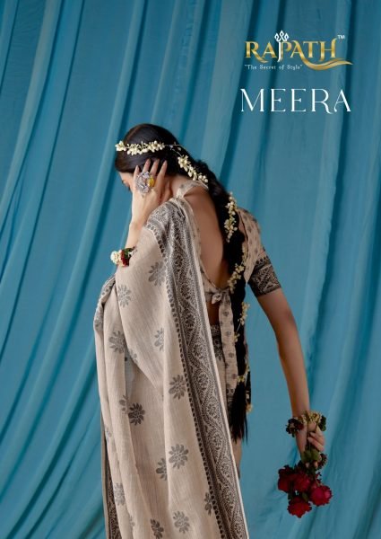 Beautiful Traditional Wear Lucknowi Linen Saree Linen Sarees Wholesale