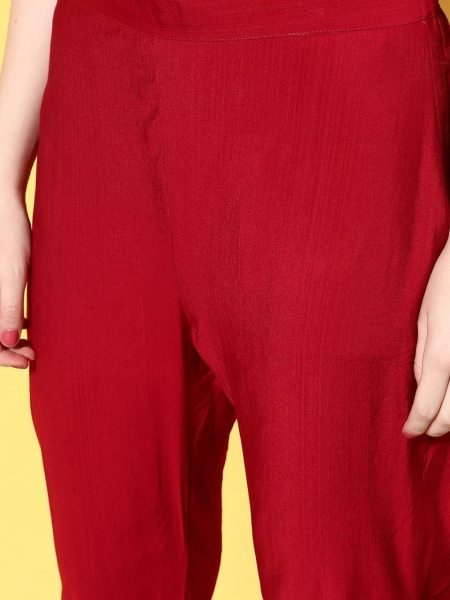 Beautiful Viscose Rayon Kurti Pant Set  3 Piece Kurti Set