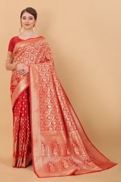  Beautiful Weaving  Soft Kanjivaram  silk  fabric with Zari Weaving pallu  Saree Silk Sarees Wholesale